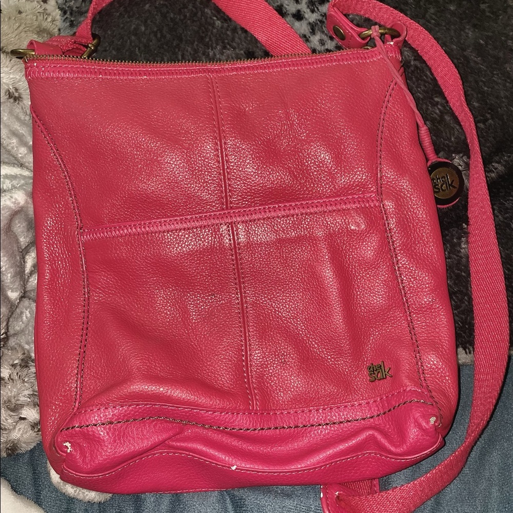 Hot pink crossbody bag